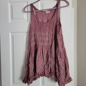 Free People Voile and Lace Trapeze Slip